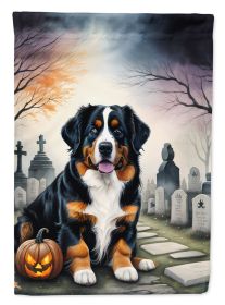 Bernese Mountain Dog Spooky Halloween Garden Flag Mailbox Flag Decorative Yard Flag Banner Outside Patio Artwork Yard Flower Beds, Garden Size