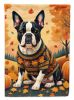 Boston Terrier Fall Garden Flag Mailbox Flag Decorative Yard Flag Banner Outside Patio Artwork Yard Flower Beds, Garden Size, Multicolor