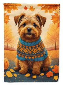 Norfolk Terrier Fall Garden Flag Mailbox Flag Decorative Yard Flag Banner Outside Patio Artwork Yard Flower Beds, Garden Size, Multicolor