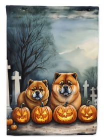 Chow Chow Spooky Halloween Garden Flag Mailbox Flag Decorative Yard Flag Banner Outside Patio Artwork Yard Flower Beds, Garden Size, Multicolor