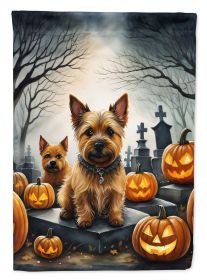 Norwich Terrier Spooky Halloween Garden Flag Mailbox Flag Decorative Yard Flag Banner Outside Patio Artwork Yard Flower Beds, Garden Size, Multicolor