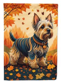 Silky Terrier Fall Garden Flag Mailbox Flag Decorative Yard Flag Banner Outside Patio Artwork Yard Flower Beds, Garden Size, Multicolor