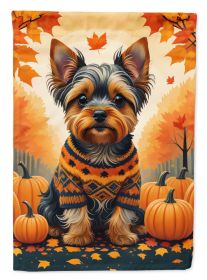 Yorkshire Terrier Fall Garden Flag Mailbox Flag Decorative Yard Flag Banner Outside Patio Artwork Yard Flower Beds, Garden Size, Multicolor