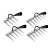 Backyard Gardening Weeding Loosening Farm Planting Garden Rake - As pic show - 4 PCS