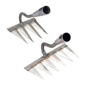 Backyard Gardening Weeding Loosening Farm Planting Garden Rake - As pic show - 2 PCS