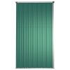 Garden Tool Shed Green 88.6"x35"x63.4" Galvanized Steel - Green