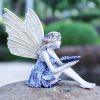 1pc Miniature Fairy Resin Statue, Resin Craft For Garden Yard Outdoor Indoor Lawn Porch Balcony Patio Decor - Fairy