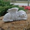 1pc Resin Angel Pet Statue, Dog Cat Memorial Garden Statue, Indoor Outdoor Decor Home Memorial Garden Grave Marker Statue, Lawn Yard Garden Ornament -