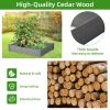 Raised Garden Bed 48x48x10'', Outdoor Wood Planter Box Over Floor, Tool-Free Assembly - as Pic