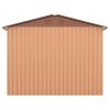 8' x 8' Outdoor Storage Shed, Metal Garden Shed with Double Sliding Doors, 4 Air Vents, Tool Storage House Shed for Yard, Patio, Lawn, Coffee - As Pic