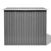 Garden Storage Shed Gray Metal 101.2"x80.7"x70.1" - Grey