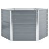 Garden Raised Bed Galvanized Steel 50.8"x50.8"x30.3" Gray - Grey