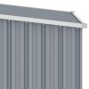 Garden Shed Gray 34.3"x38.6"x62.6" Galvanized Steel - Grey