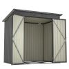 6 x 4 ft Outdoor Storage Shed, All Weather Tool Shed for Garden, Backyard, Lawn, Black - as Pic