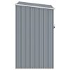 Garden Shed Gray 34.3"x38.6"x62.6" Galvanized Steel - Grey