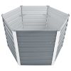 Garden Raised Bed Galvanized Steel 50.8"x50.8"x30.3" Gray - Grey