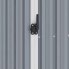 Garden Shed Gray 34.3"x38.6"x62.6" Galvanized Steel - Grey