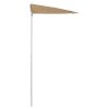 Garden Half Parasol with Pole 70.9"x35.4" Taupe - Taupe