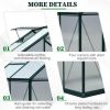 6'L x 4'W 7'H Portable Walk-In / Garden polycarbonate walk-in greenhouse - Green