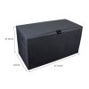 120gal 460L Outdoor Garden Plastic Storage Deck Box Chest Tools Cushions Toys Lockable Seat Waterproof - Black