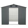 Outdoor Storage Shed, 8' X 6' Galvanized Steel Garden Shed with 4 Vents & Double Sliding Door, Utility Tool Shed Storage House for Backyard, Patio, La