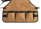 Canvas Garden Apron with Storage Pockets Craft Work Wear Garden Tool - Gray