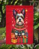 Biewer Terrier Holiday Christmas Garden Flag Mailbox Flag Decorative Yard Flag Banner Outside Patio Artwork Yard Flower Beds, Garden Size, Multicolor