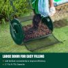 Lawn Care Tools Peat Moss Spreader with U-shape Handle - Green - Garden Tools