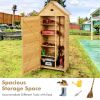 Wooden Outdoor Lockable Garden Tool Storage - Natural