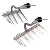 Backyard Gardening Weeding Loosening Farm Planting Garden Rake - As pic show - 2 PCS