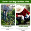 Adjustable Garden Hoe Handheld Stirrup Hula Hoe Scuffle Loop Hoe Gardening Weeder Cultivator Weeding Rake for Weeding/Loosening Soil - 154cm/60.63in