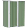 Metal Outdoor Storage Shed, Garden Tool House Cabinet -5' x 3' Green-AS - as picture