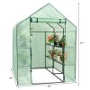 8 shelves Mini Walk In Greenhouse Outdoor Gardening Plant Green House - Green