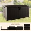 130 Gallon Patio All Weather Storage Container with Lockable Lid - Brown