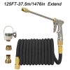 1pc High Pressure Thickened Car Washing Hose; Garden Water Pipe Metal Water Gun Nozzle; Retractable Water Hose Car Washing Tool Set - 50FT-15m Extend