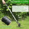 Electric Cordless Grass Trimmer Rechargeable Grass String Trimmer Garden Weed Cutter Lawn Mower 2A Battery with 5 Blades - Grass Trimmer