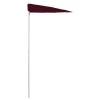 Garden Half Parasol with Pole 70.9"x35.4" Bordeaux Red - Red