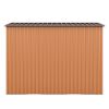 4.2 x 9.1 Ft Outdoor Storage Shed, Metal Tool Shed with Lockable Doors Vents, Utility Garden Shed for Patio Lawn Backyard,Brown - as Pic