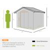 9' x 6' Outdoor Storage Shed, Garden Tool House with Foundation, 4 Vents, and 2 Easy Sliding Doors for Backyard, Patio, Garage, Lawn, Green - as Pic