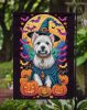 Westie Witchy Halloween Garden Flag Mailbox Flag Decorative Yard Flag Banner Outside Patio Artwork Yard Flower Beds, Garden Size, Multicolor