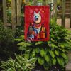 American Eskimo Holiday Christmas Garden Flag Mailbox Flag Decorative Yard Flag Banner Outside Patio Artwork Yard Flower Beds, Garden Size, Multicolor