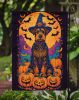 Airedale Terrier Witchy Halloween Garden Flag Mailbox Flag Decorative Yard Flag Banner Outside Patio Artwork Yard Flower Beds, Garden Size, Multicolor