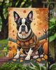 Boston Terrier Fall Garden Flag Mailbox Flag Decorative Yard Flag Banner Outside Patio Artwork Yard Flower Beds, Garden Size, Multicolor