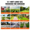 VEVOR Weed Barrier Landscape Fabric, 3*100FT Heavy Duty Garden Weed Fabric, Woven PP Weed Control Fabric, Driveway Fabric, Geotextile Fabric for Lands