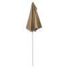 Garden Half Parasol with Pole 70.9"x35.4" Taupe - Taupe