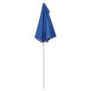 Garden Half Parasol with Pole 70.9"x35.4" Azure Blue - Blue