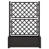 Garden Planter with Trellis 39.4"x16.9"x55.9" PP Anthracite - Anthracite