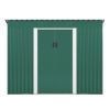 4.2 x 9.1 Ft Outdoor Storage Shed, Metal Tool Shed with Lockable Doors Vents, Utility Garden Shed for Patio Lawn Backyard, Green - as Pic