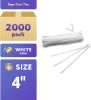 Pack of 2000 Paper Twist Ties 4' Long and 3/16' Wide White Twist Ties for Plastic Trash; Bread Bags Paper Coated Ties Bendable Multi Function Strong W