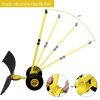 Outdoor T-Handle Snow Shovel with Wheels - As pic show - Style B